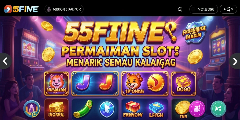 Tampilan gameplay menarik dari 55FIVE yang menampilkan slot seru.