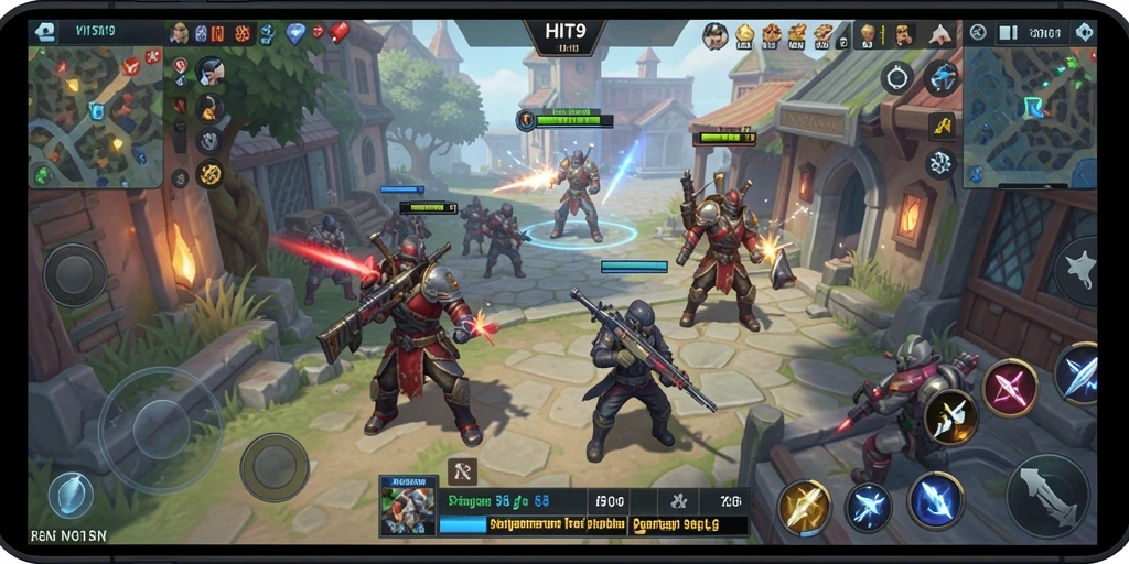 Gameplay strategis mendalam di HIT9 dengan pertempuran yang menarik.