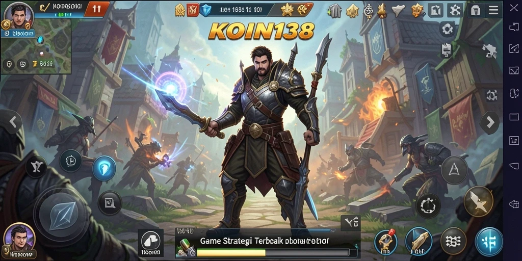 Tampilan gameplay KOIN138 dengan peperangan yang intens dan strategi yang mendebarkan.