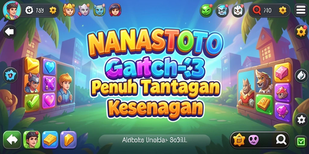 Tampilan gameplay NANASTOTO yang menarik dan penuh warna.