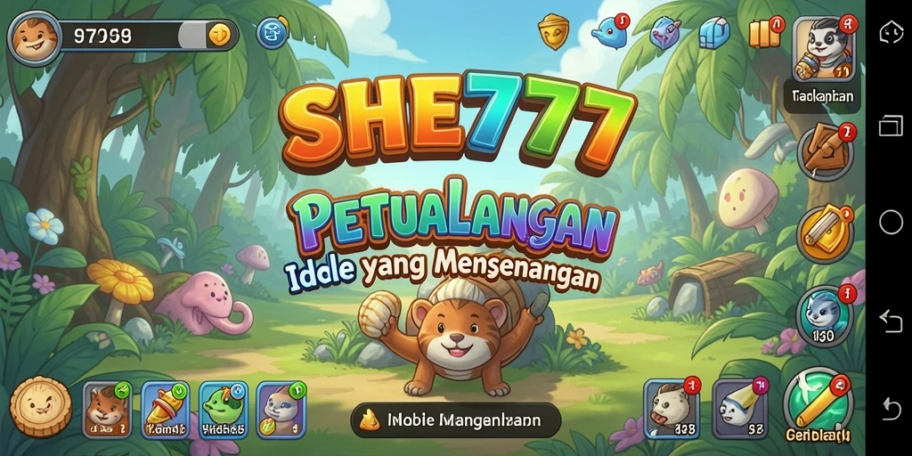 Tampilan gameplay SHE777 dengan elemen Idle yang menarik.