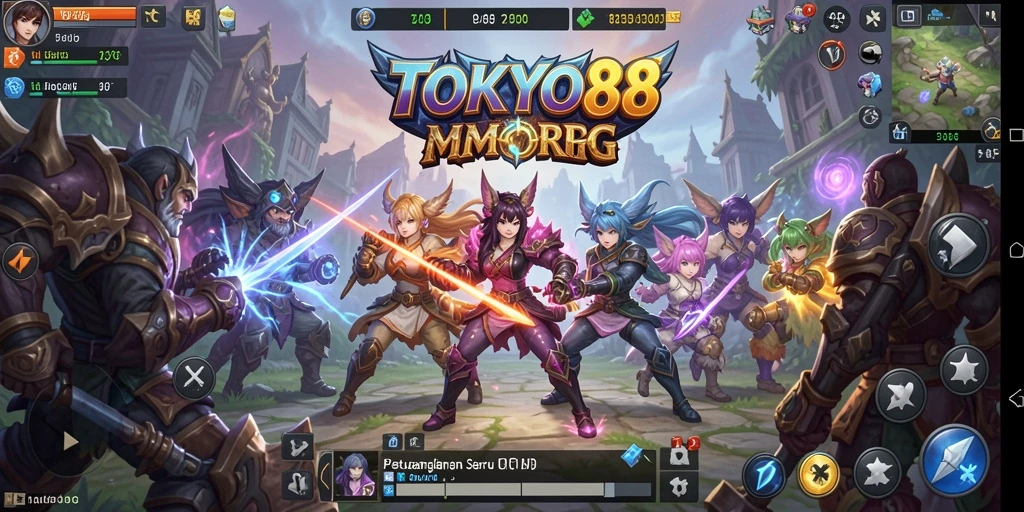 Tampilan gameplay menarik dari TOKYO88 saat pemain bertarung melawan monster.
