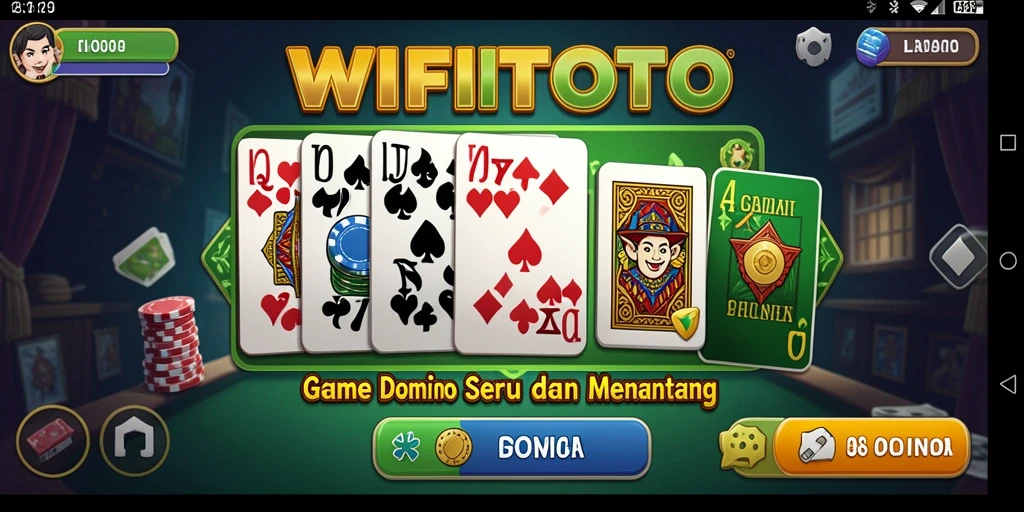 Tampilan gameplay seru dari WIFITOTO pada game Domino.